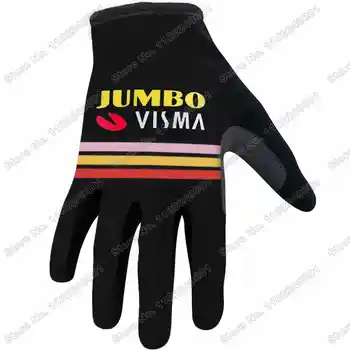 Jumbo Visma 2023 Trilogy Есенно-Зимни Велосипедни Ръкавици Италия Франция Испания Обиколка Шоссейный под Наем Джърси Гел Велосипедна Ръкавица за целия пръст