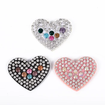 30шт 30 мм Ленти с кристали във формата на Сърце Любов, Апликация от мъниста, Облекло DIY BB Cilp