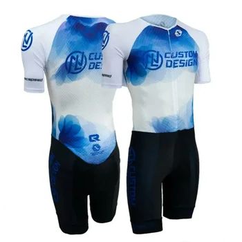 Мъжки костюм за конькобежного спорт с къс ръкав, летен гащеризон Roupa Ciclismo, дрехи за каране на ролкови кънки, състезания по триатлон.