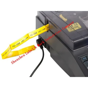 безплатна доставка Касетата с етикет на лента TM-1106Y 6 мм, Жълт кабел ID printe Mk2100 Mk1500 Mk2500