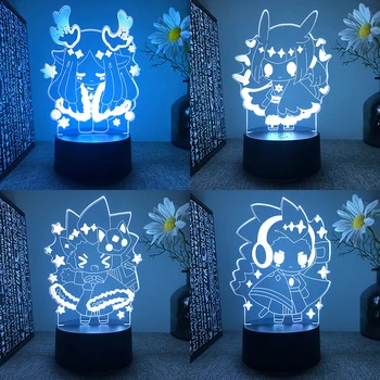 Sky Children of the Light 3d Led лампа за спални Манга Нощни светлини Аниме Фигурка Декор Сладък подарък Luces