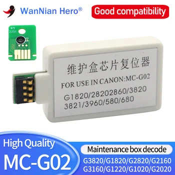 Блок за обслужване на MC-G02 за нулиране на чип Canon G2160 G3160 G1220 G2260 G3260 G3360 G1420 G2420 G2460 G3420 G3460 G3620 G1920