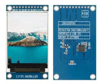 IPS 2,0-инчов 8-пинов SPI TFT LCD екран с печатна платка ST7789 Drive IC 240 (RGB) * 320