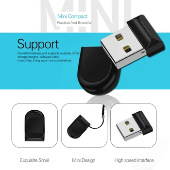 Нов супер Мини Метален USB флаш памет 64G Pen Drive Високоскоростна карта памет U Disk Pendrive 2.0 Memoria Usb