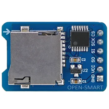 Модул за карта Micro SD, такса адаптер за четене на карти TF, интерфейс SPI 3.3V /5v, съвместим с Arduino