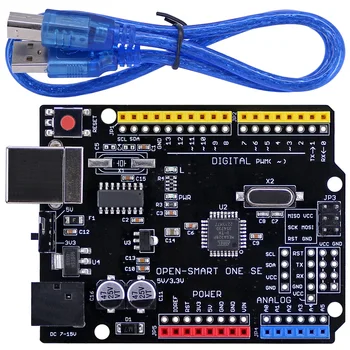 Такса за разработка на чипове 5V / 3.3 V OPEN-SMART R3 Board (CH340) ATMEGA328P с USB-кабел, Съвместим с Arduino