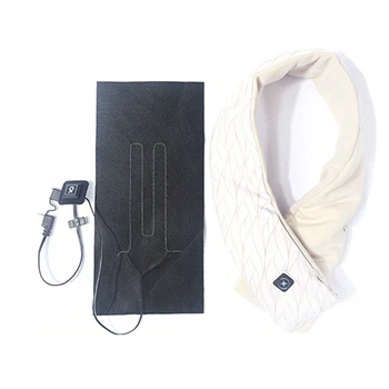 Зимен шал с USB-топъл, мъжки и дамски шал, топло, USB-топло за дрехи с регулируема температура от 3 прехвърляне, черен