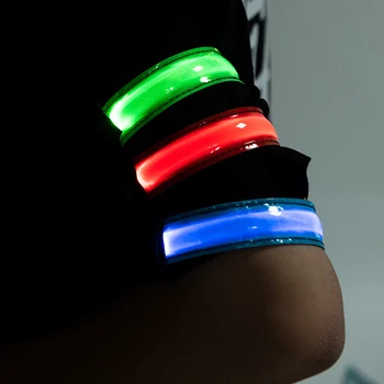 Нов USB кабел за зареждане led светлинен гривна за нощно бягане, Защитен Отразяваща Колан, Светещи ленти за спортове на открито, 8 Цвята
