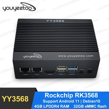 youyeetoo YY3568 Development Board Метален Корпус Комплект Rockchip RK3568 Двоен Gigabit Ethernet 2 GB/4 GB/8 GB Промишлен домакин LPDDR4